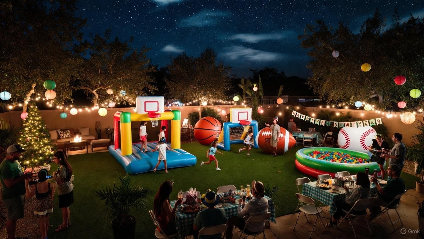 Why Cape Coral Families Are Obsessed with Inflatable Sports Games for New Year's Eve Backyard Parties!